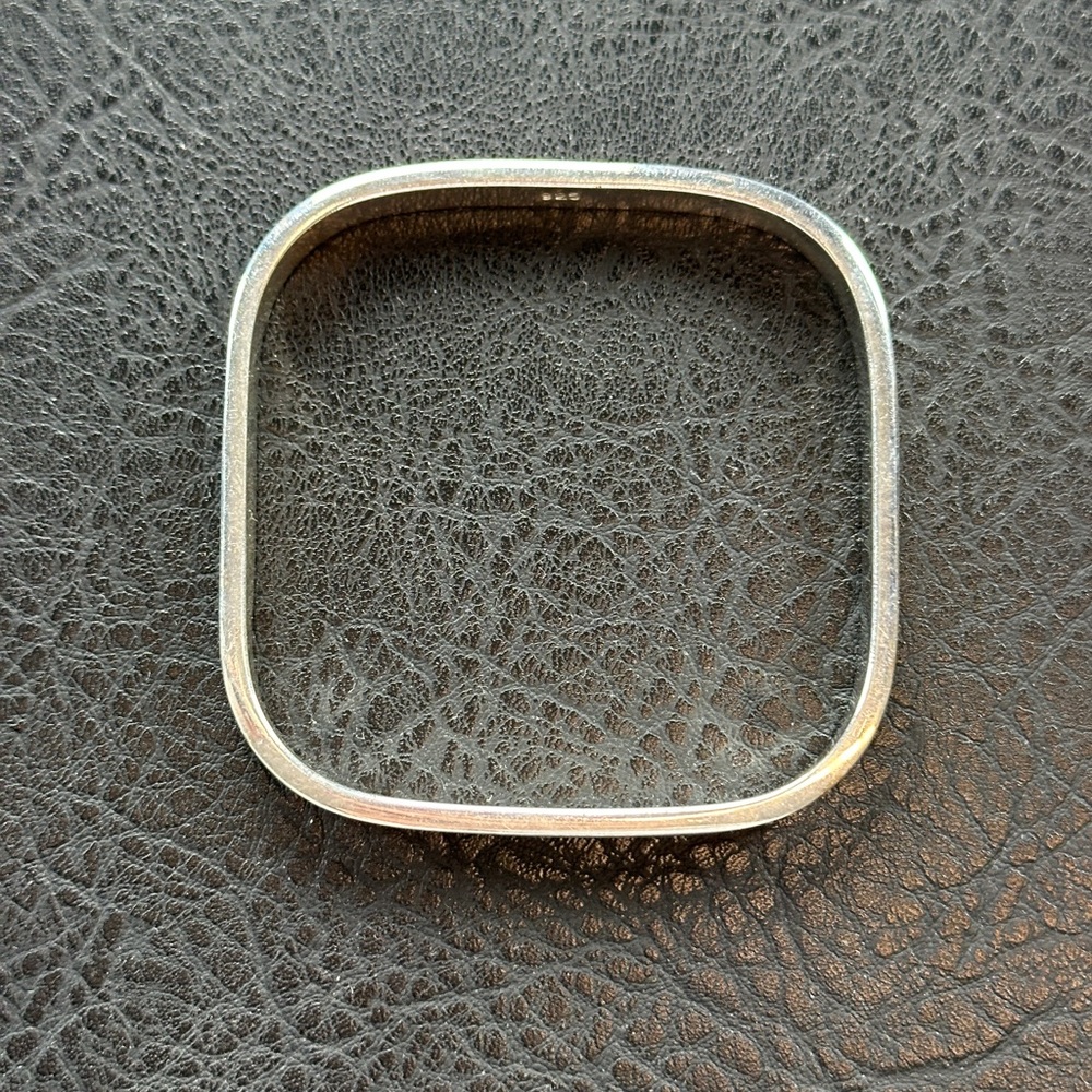 Vintage Sterling Silver Heavy Solid 925 Square Bracelet | Modern Unisex | 31g - Picture 7 of 9